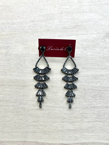 Pendientes Circonita Negra