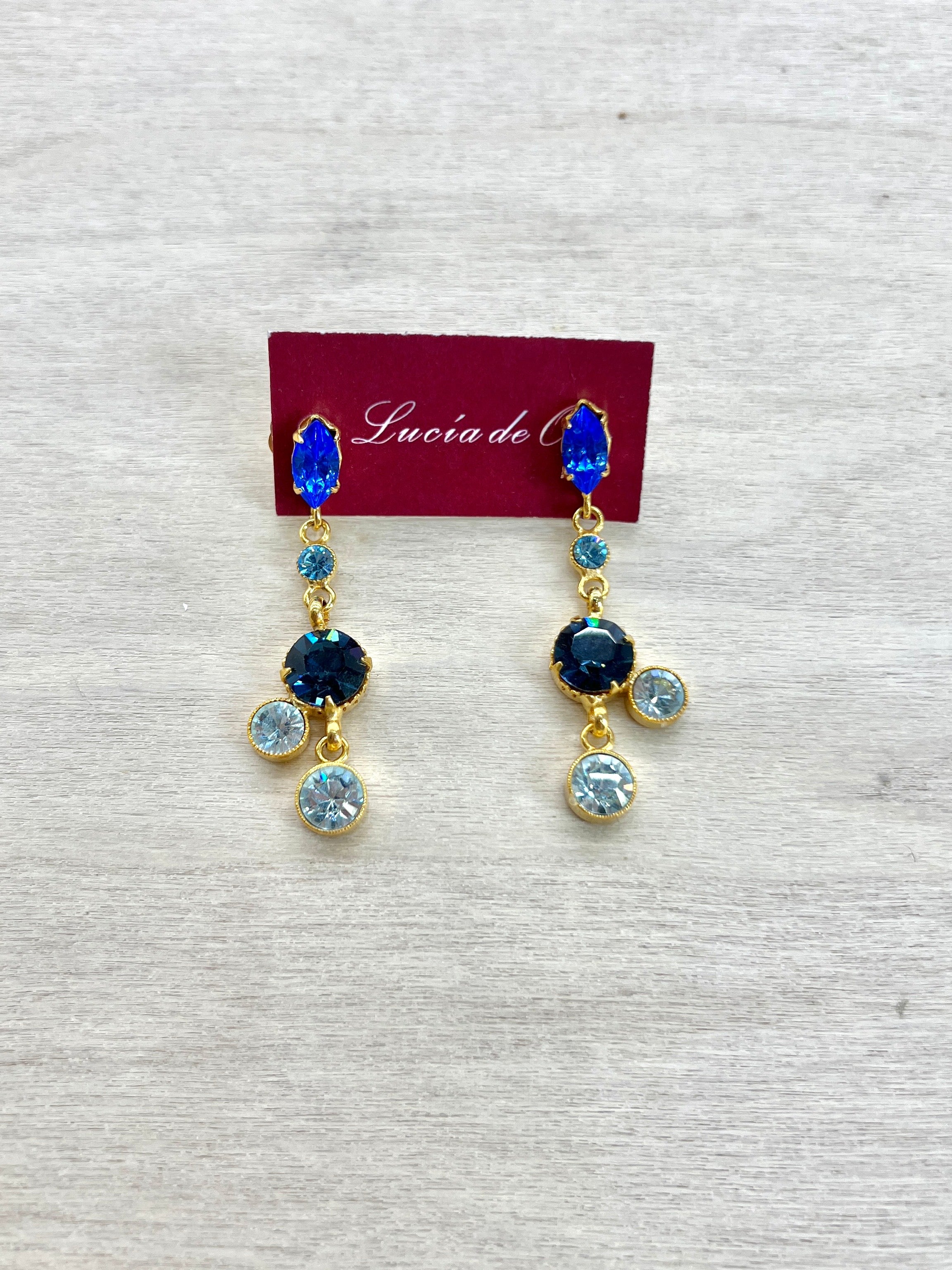 Pendientes Cristal Swarovski Azules