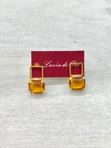 Pendientes Cristal Swarovski Topacio Claro