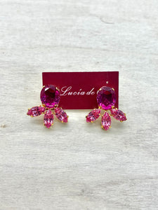 Pendientes Cristal Swarovski Rosas