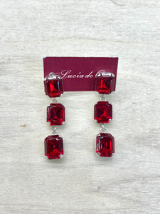 Pendientes Cristal Swarovski Rojo