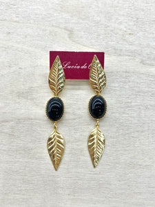 Pendientes Piedra Natural Negro