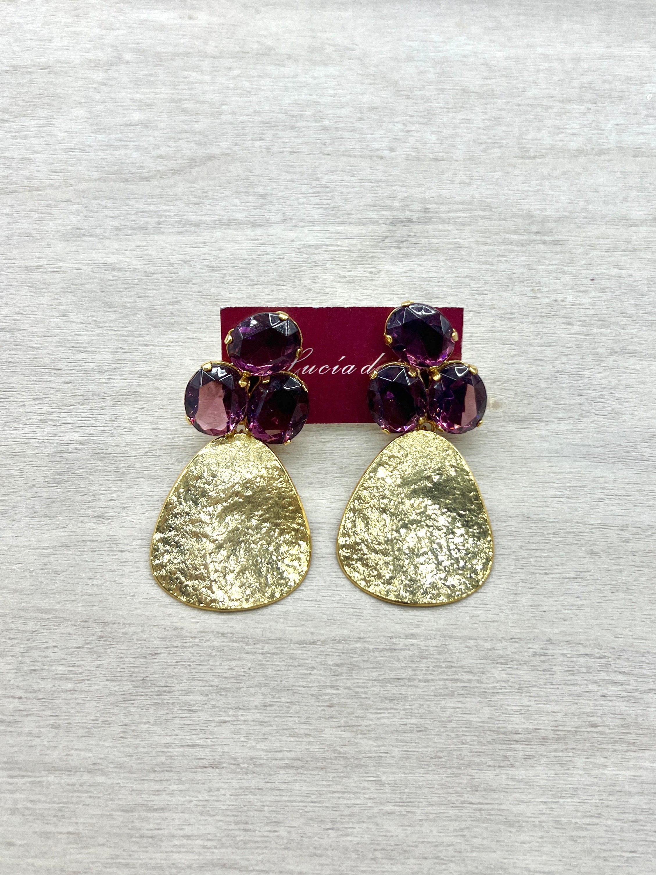 Pendientes Cristal Swarovski Amatista