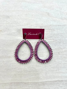 Pendientes Circonita Fucsia